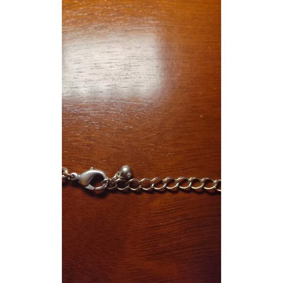 Faux Iridescent Opal Gold Starfish Acents Statement Necklace - Picture 5 of 5